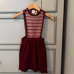 Wool pinafore by Knit Planet, machine washable kids size 6/8